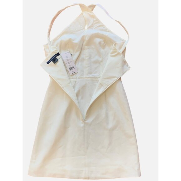 French Connection Whisper Xover Halter Neck Dress Style 71MZV Summer White Size - Picture 7 of 9